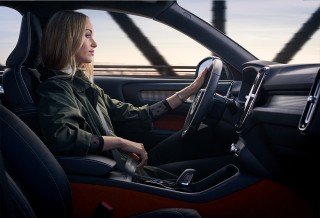 Driving Volvo Car Interior